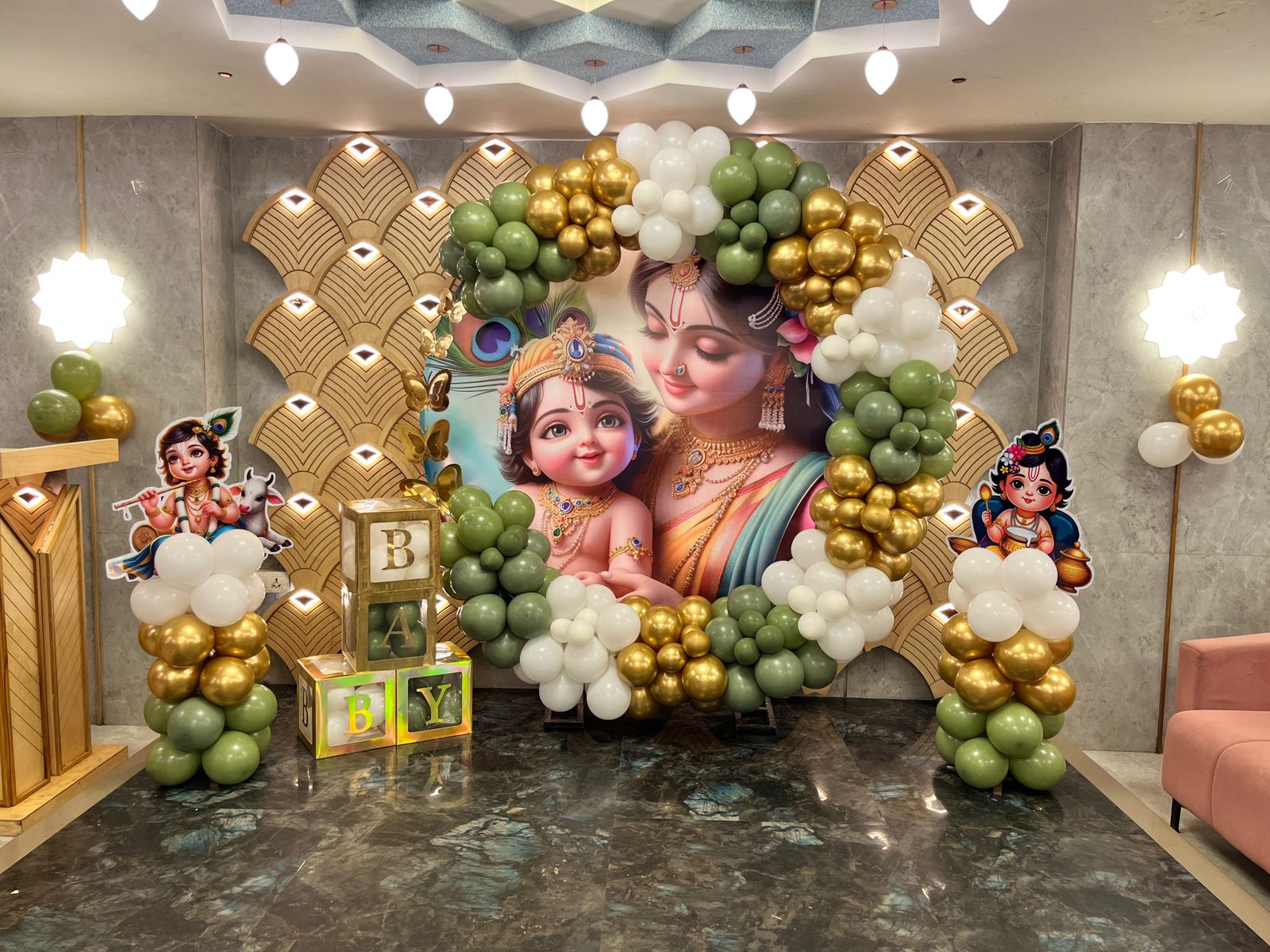 Little Krishna Baby Shower Decoration