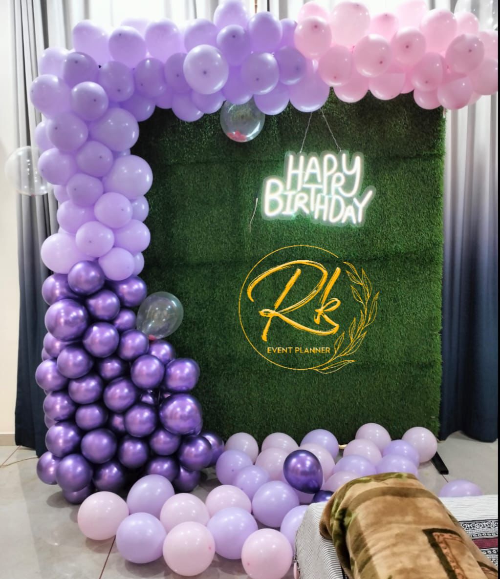 Purple Grass Wall Birthday Frame