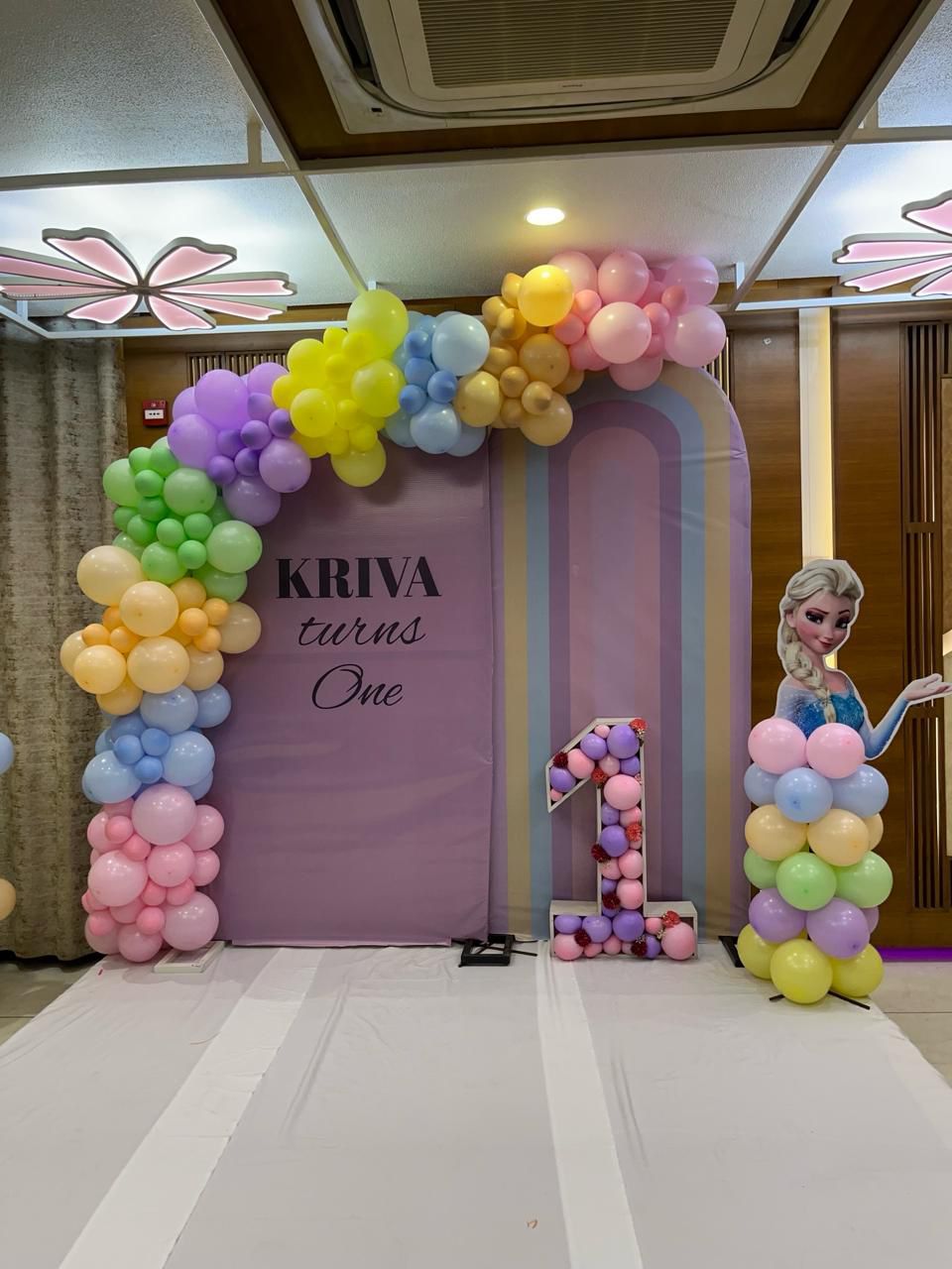 Frozen Theme Birthday Arch
