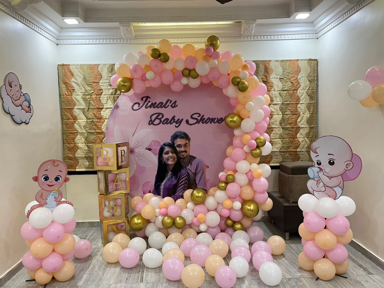 Blush Pink Photo Ring Baby Shower
