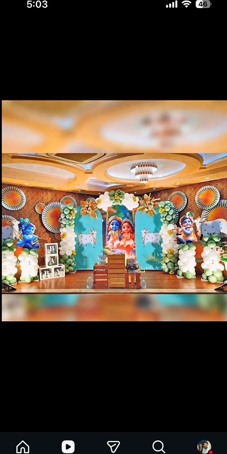 Krishna Lavender Balloon Baby Shower