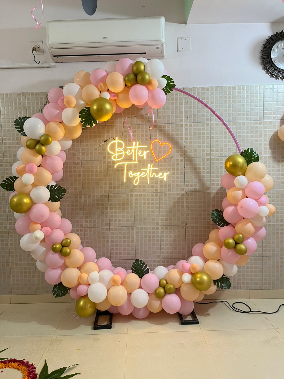 Peach & Gold Better Together Balloon Ring