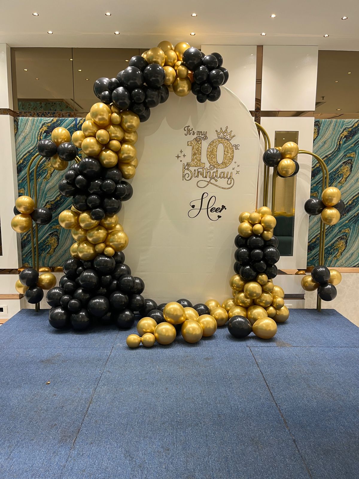 Black & Gold Milestone Birthday Ring