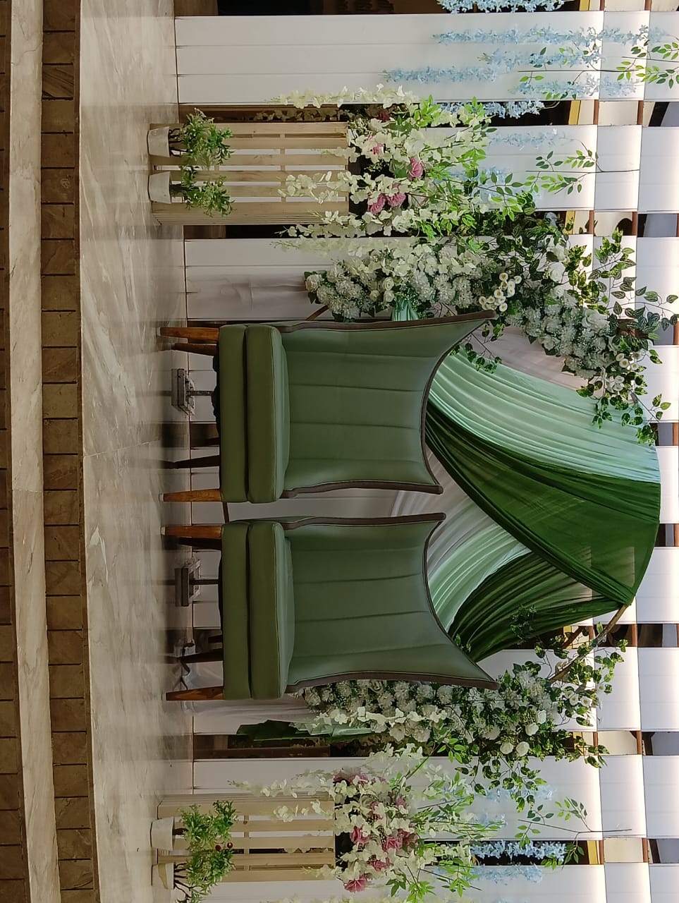 Floral Entrance Drape Decor
