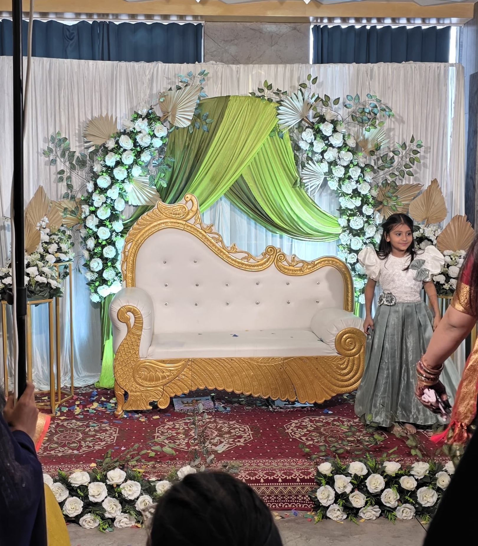 Emerald Drape Greenery Stage